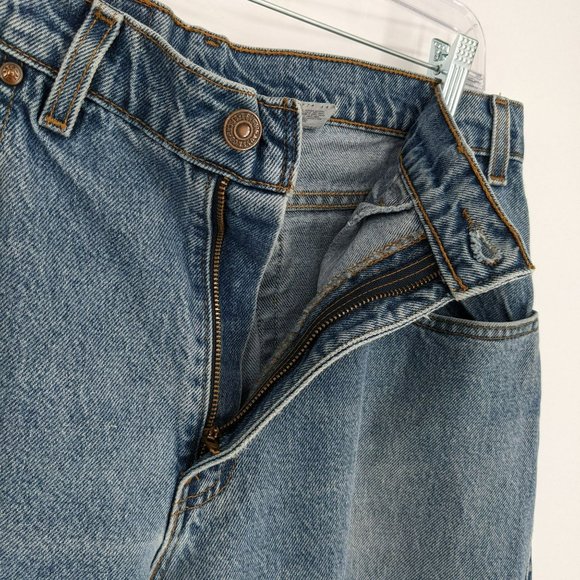 Levis VTG Loose Fit 545 Jeans 34x34 Gold Tab High Rise Denim 100% Cotton Blue - Picture 4 of 12